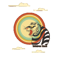 ThunderTigerMusic sun cloud tiger electric music Sticker