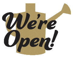 Watering Can We Are Open Sticker by The Watering Can Flower Market