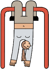 Chill Hanging Sticker by YK Animation Studio