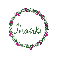 Flowers Thanks Sticker