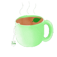 mii_lara tea mug cha afternoon Sticker