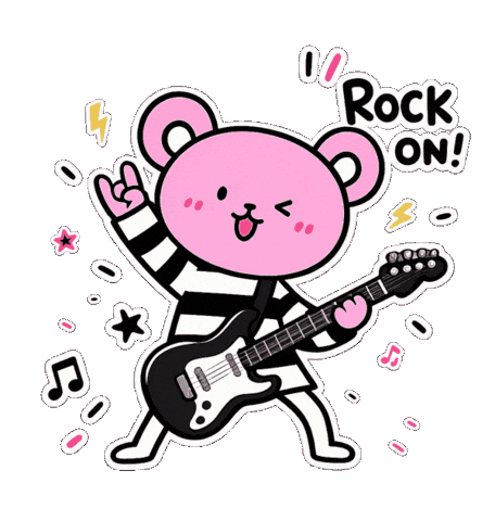 Excited Rock Sticker