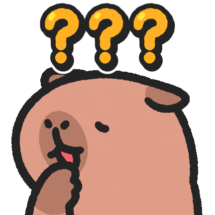 Capybara What Sticker by sansanplanet