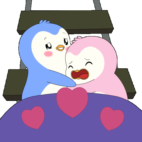 Roller Coaster Hug Sticker by Pudgy Penguins