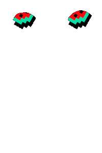 SQ24 pixelart tears 8bit watermelon Sticker