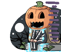 Sad Halloween Sticker by Jin