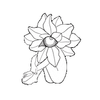 Sad Flower Sticker by Crescentia Chelsea