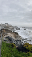 Powerful Surf Erodes Path in Santa Cruz