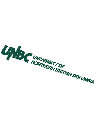 UNBC university timberwolves prince george post secondary Sticker