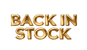 Gold Back In Stock Sticker by Indigo Doors