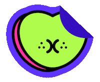amendoinstudio happy heart sad sticker Sticker