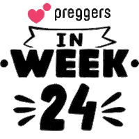 24 Weeks Pregnancy Sticker by Preggers