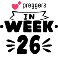 Pregnancy 26 Weeks Sticker by Preggers