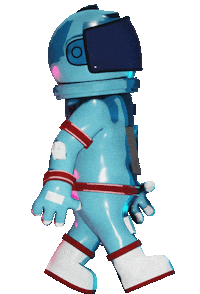 astromoon_studios 3d walk cosmo marche Sticker