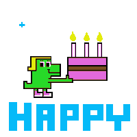 Happy Birthday Pixel Sticker by joeyahlbum