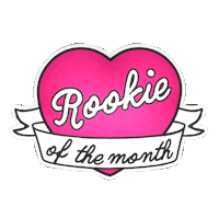 rookie of the month heart Sticker