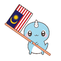 Happy Malaysia Flag Sticker by Naru Naru