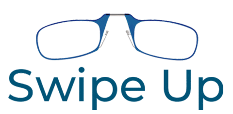 Swipe Up Reading Glasses Sticker by ThinOptics | The World's Thinnest Readers & Reading Glasses in the World's Thinnest Cases