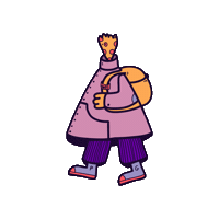 Pizza Guy Sticker by Papa Giraffe