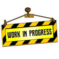 Working Work In Progress Sticker by Level Up Customs