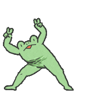 nousan dance peace frog ダンス Sticker
