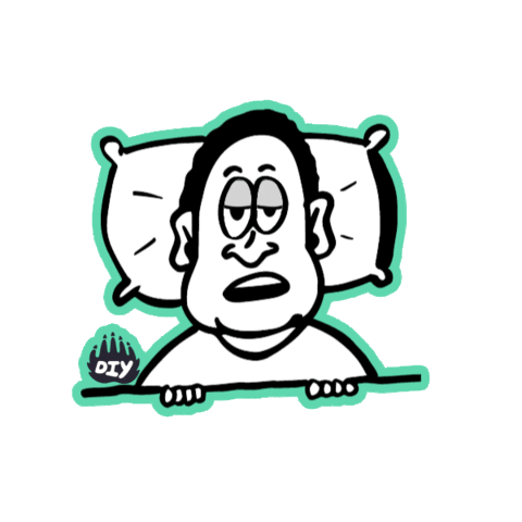 Tired Good Night Sticker by DIY