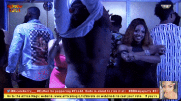BigBrotherNaija party dancing shirtless nelson GIF