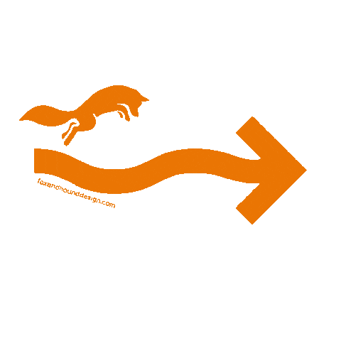 foxandhounddesign arrow orange foxandhounddesign Sticker
