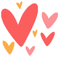 hollypixels love heart pink red Sticker