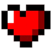 Pixel Heart Sticker by Codédex