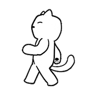 Cat Walking Sticker