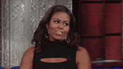 michelle obama eye roll GIF by The Late Show With Stephen Colbert