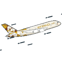 flying abu dhabi Sticker by Etihad Airways