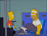 working out homer simpson GIF
