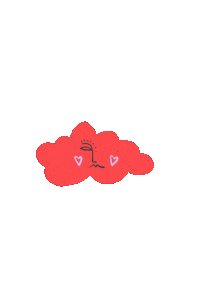 vikiartstudio happy heart red face Sticker