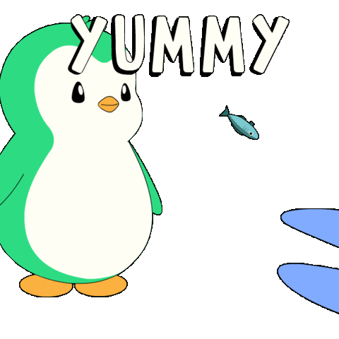 Hungry Penguin Sticker by Abster