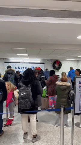 Travelers Stranded at Newark Airport as Winter Weather Causes Delays