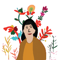 Flower Woman Sticker