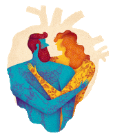 illustration love Sticker by David van der Veen