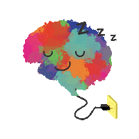 Sleepy Brain Sticker by greatlakesneurofeedback