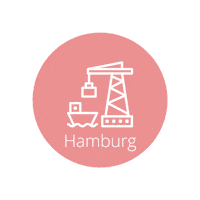 foodates travel hamburg port hafen Sticker