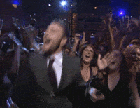 Excited Justin Timberlake GIF