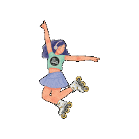 Girlsjustwannahavefun Skatergirl Sticker by SpaceCitySkaters