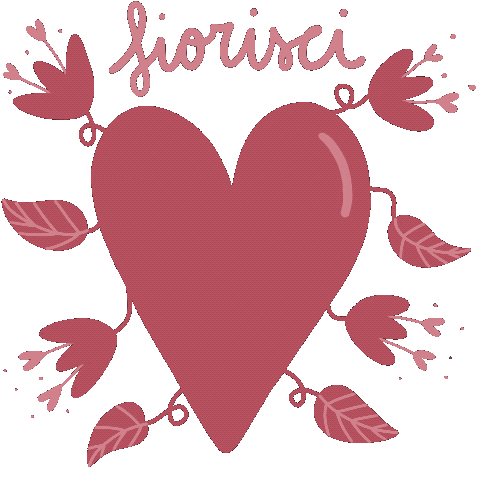 Heart Flower Sticker