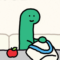 Apple Dinosaur GIF by Joguman Studio