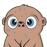 Nervous Sweat Sticker by Fugz Official