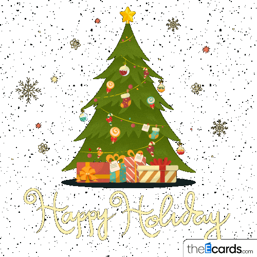 theecards happy christmas holiday merry christmas Sticker