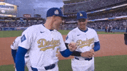 Los Angeles Dodgers Laughing GIF by MLB