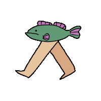 Bored Fish Sticker