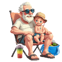 Sunny Day Grandfather Sticker